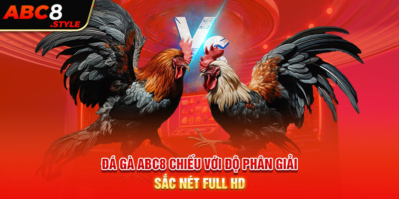 Đá gà ABC8 chiếu với độ phân giải sắc nét full HD